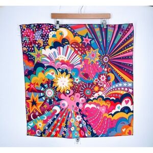 Lush Twilight Knot-Wrap Scarf Psychedelic Celestial‎ Sun Star Moon Recycled Poly